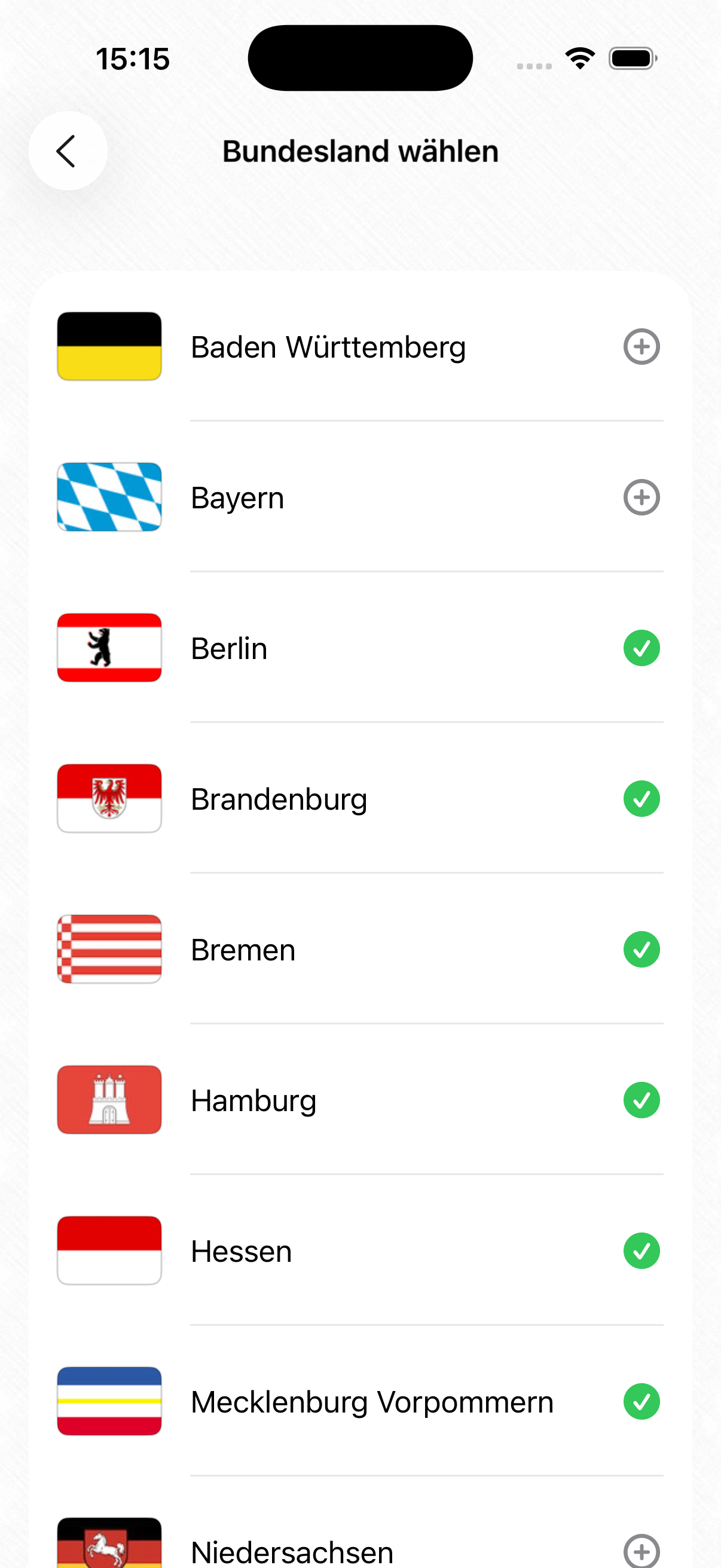 Bundesland auswählen